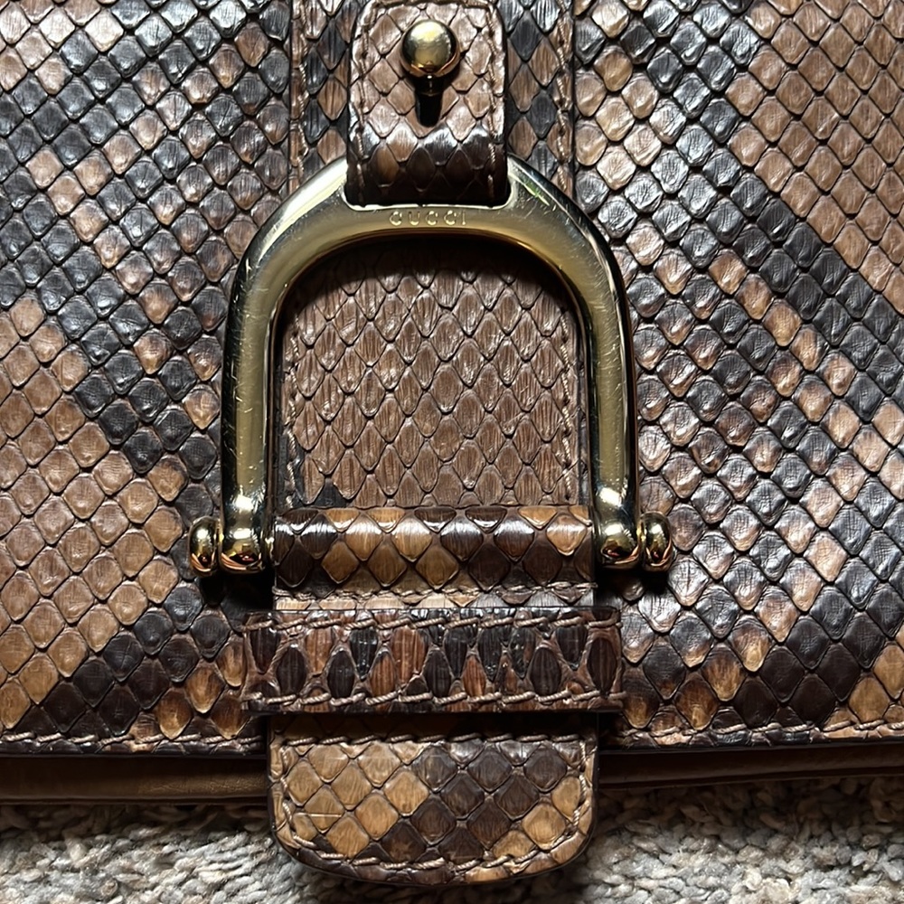 Authentic Gucci Python + Leather Clutch - image 7